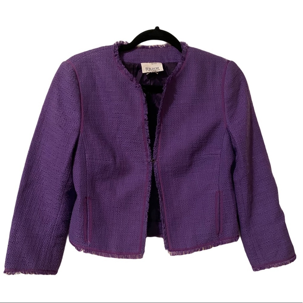 AKRIS Punto Purple tweed jacket 8